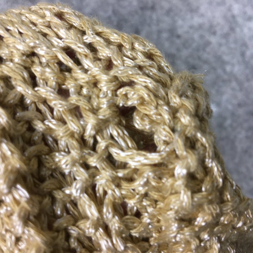 Anthropologie Moth Cardigan XS Sweater Gold Metallic Knit Wrap Around Career - Picture 10 of 14